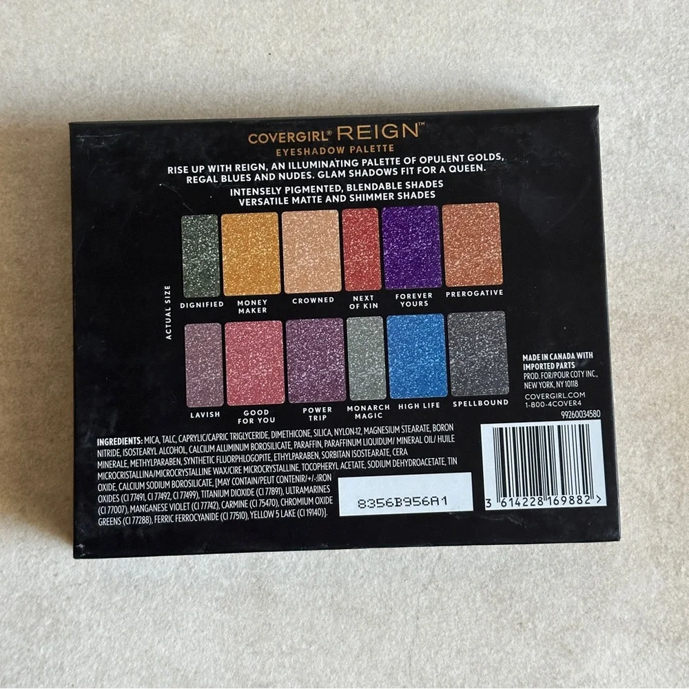 CoverGirl Reign Eyeshadow Palette – Rich, Regal Shades in Matte and Shimmer